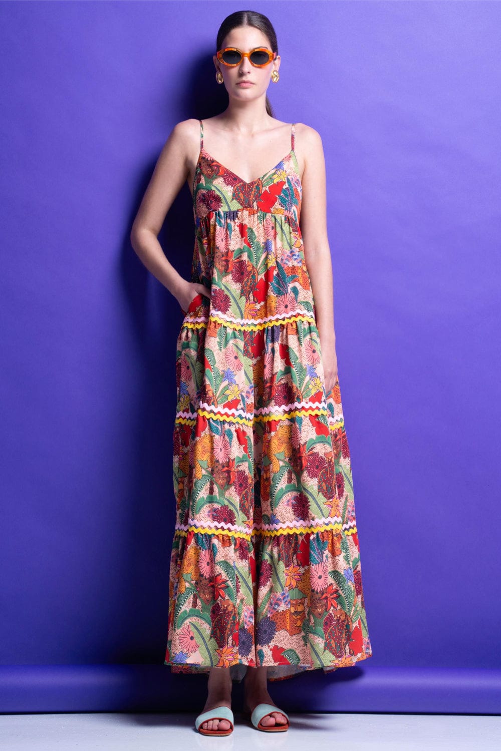 Mamoush Daren Μακρύ Εμπριμέ Φόρεμα Multicolor 213365