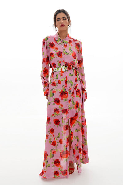 Mamoush Ilektra Maxi Φόρεμα Ροζ 210579