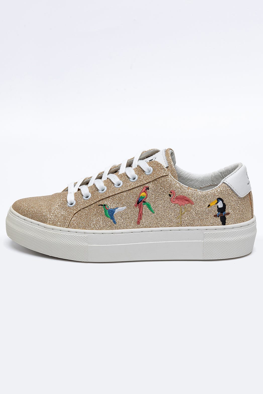 Moa Master Of Arts Leather Sneakers Gold M750 beautycollection.gr