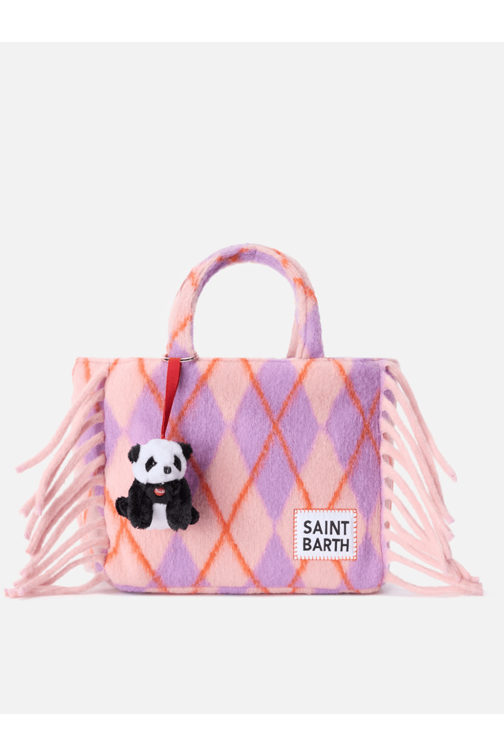 MC2 Saint Barth Panda Trudi-Motif Μπρελόκ Άσπρο/Μαύρο CHARF01 01793I