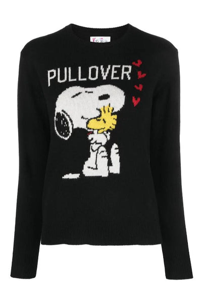 MC2 Saint Barth Pullover Snoopy Knitted Μπλούζα Μαύρη QUE0010