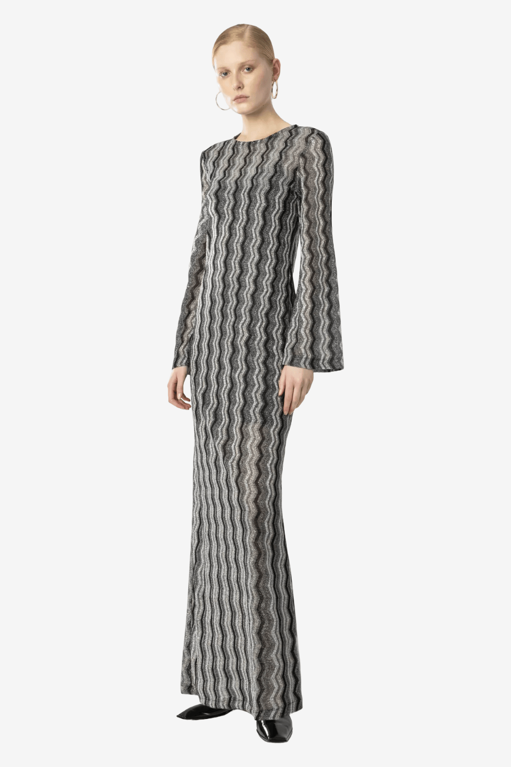 Moutaki Maxi Knitted Dress Grey 26.07.105