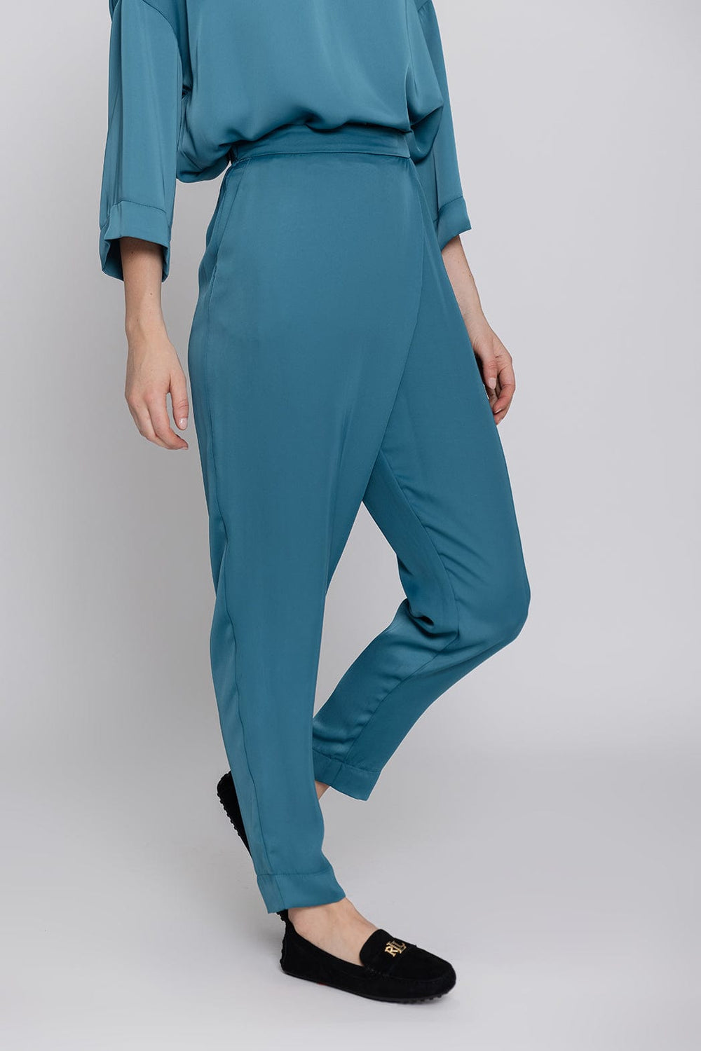 Moutaki Satin Pants Petrol 23.03.119