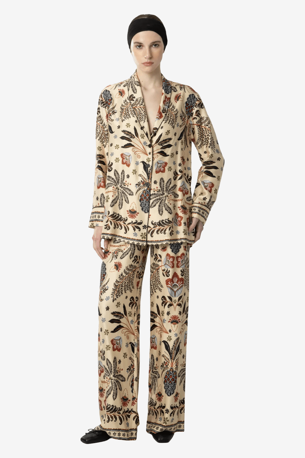Moutaki High-Waisted Wide-Leg Trousers Vanilla 26.03.155