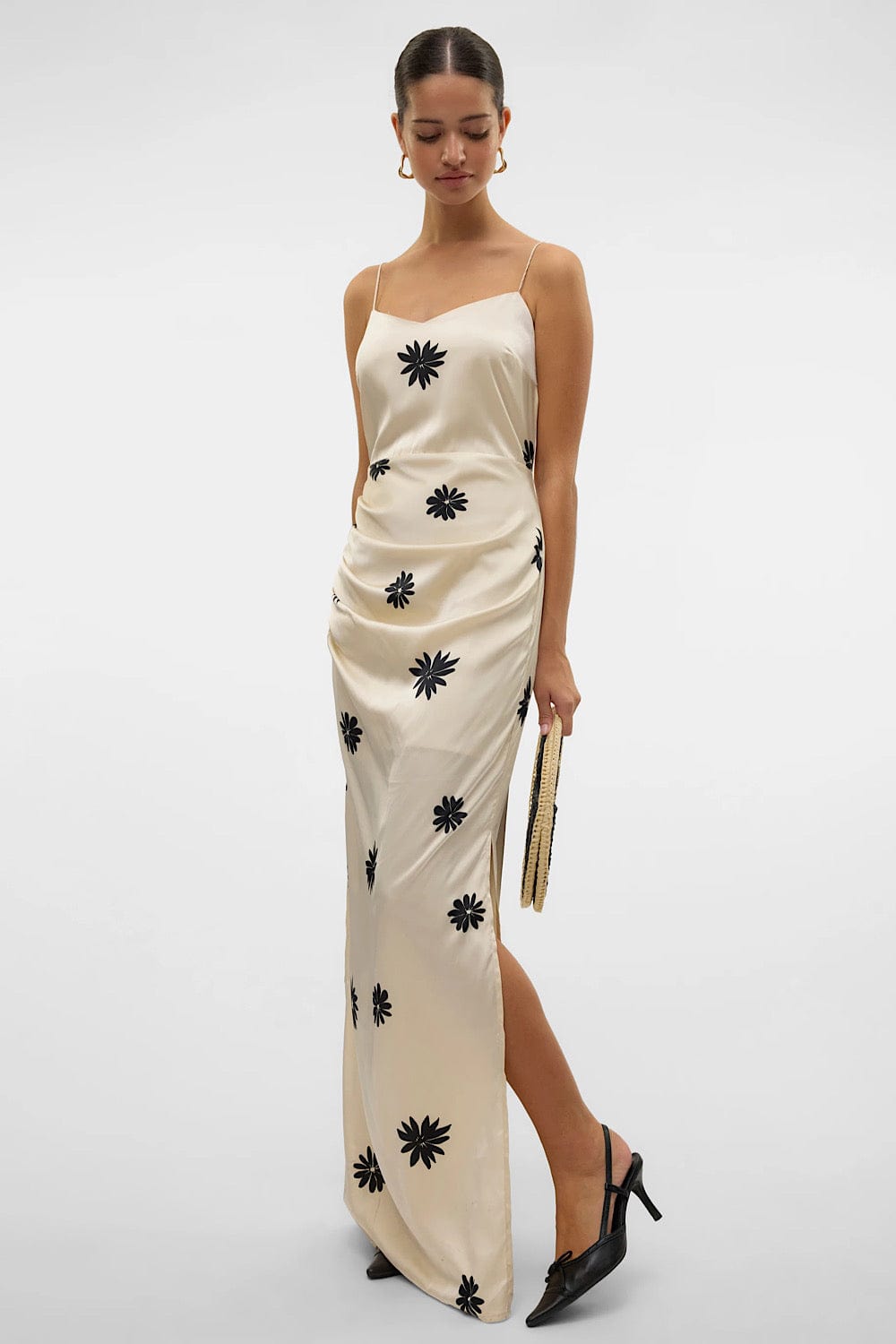 Vero Moda Aware Roe Maxi Satin Dress Beige 10328711 – beautycollection.gr