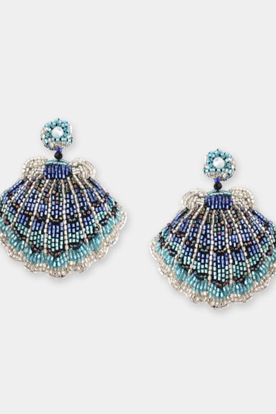 Olivia Dar Seashell Earrings Μπλε