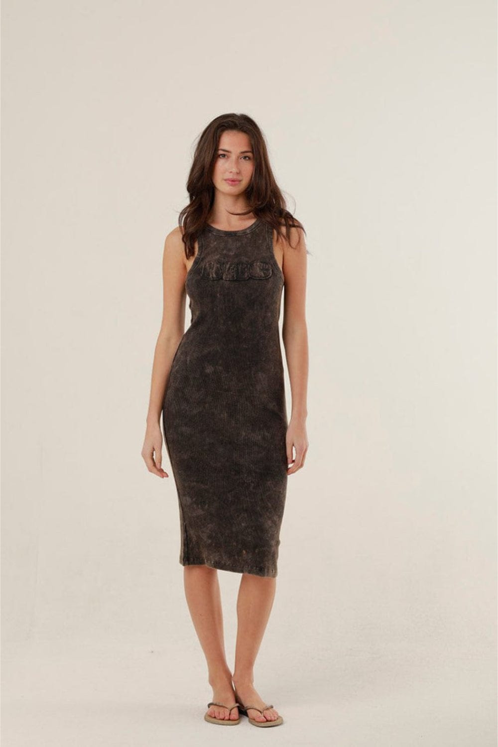 joyce midi dress One Tee Joyce Midi Dress Dark Grey – beautycollection.gr