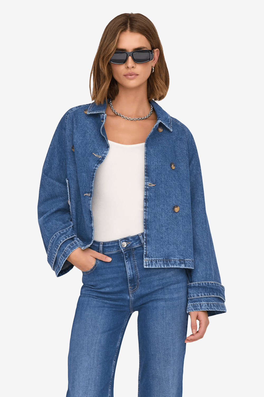 Only April Denim Μπουφάν Μπλε 15347089