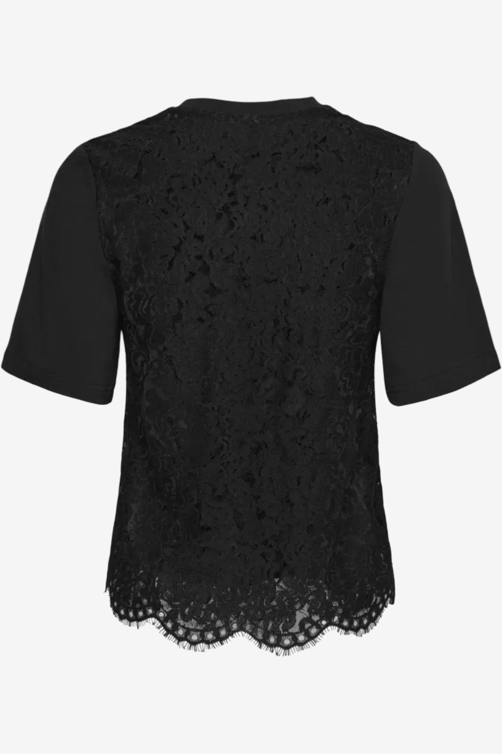 Only Lania Lace T-Shirt Black 15383580