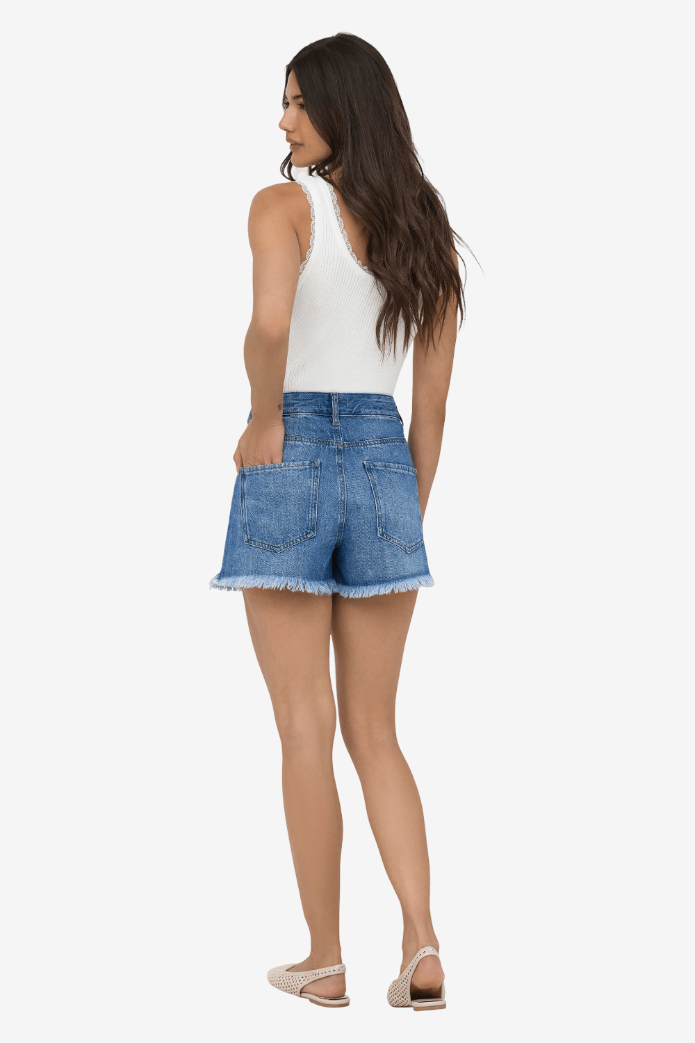 Only Zuma Denim Σορτς με Κέντημα Μπλε 15370792