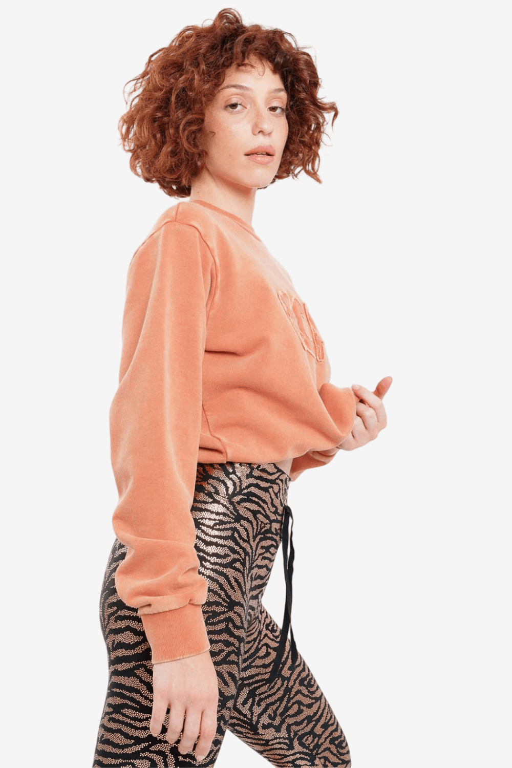 Pcp Patched Crewneck Φούτερ Μπλούζα με Κέντημα Πορτοκαλί 2025W14 0008