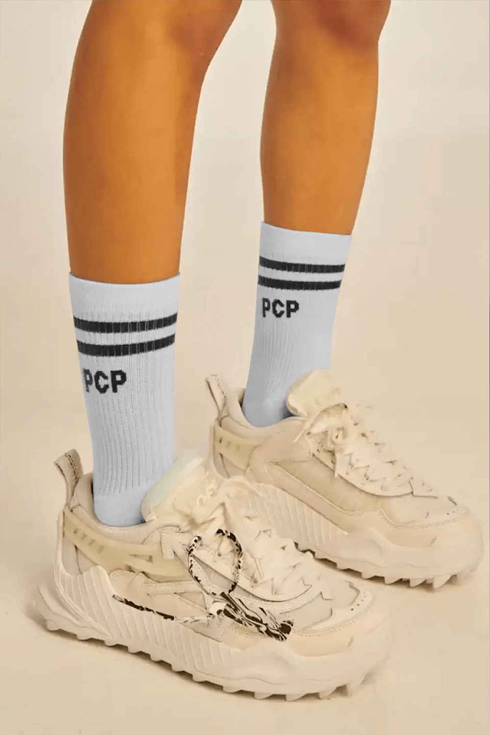 Pcp Unisex Κάλτσες Άσπρο/Μαύρο