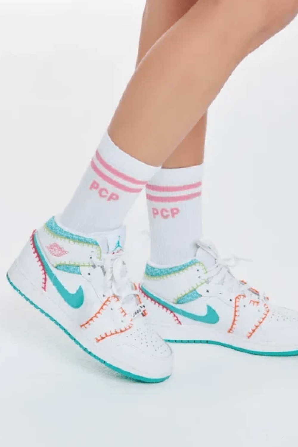 Pcp Unisex Socks White/Pink