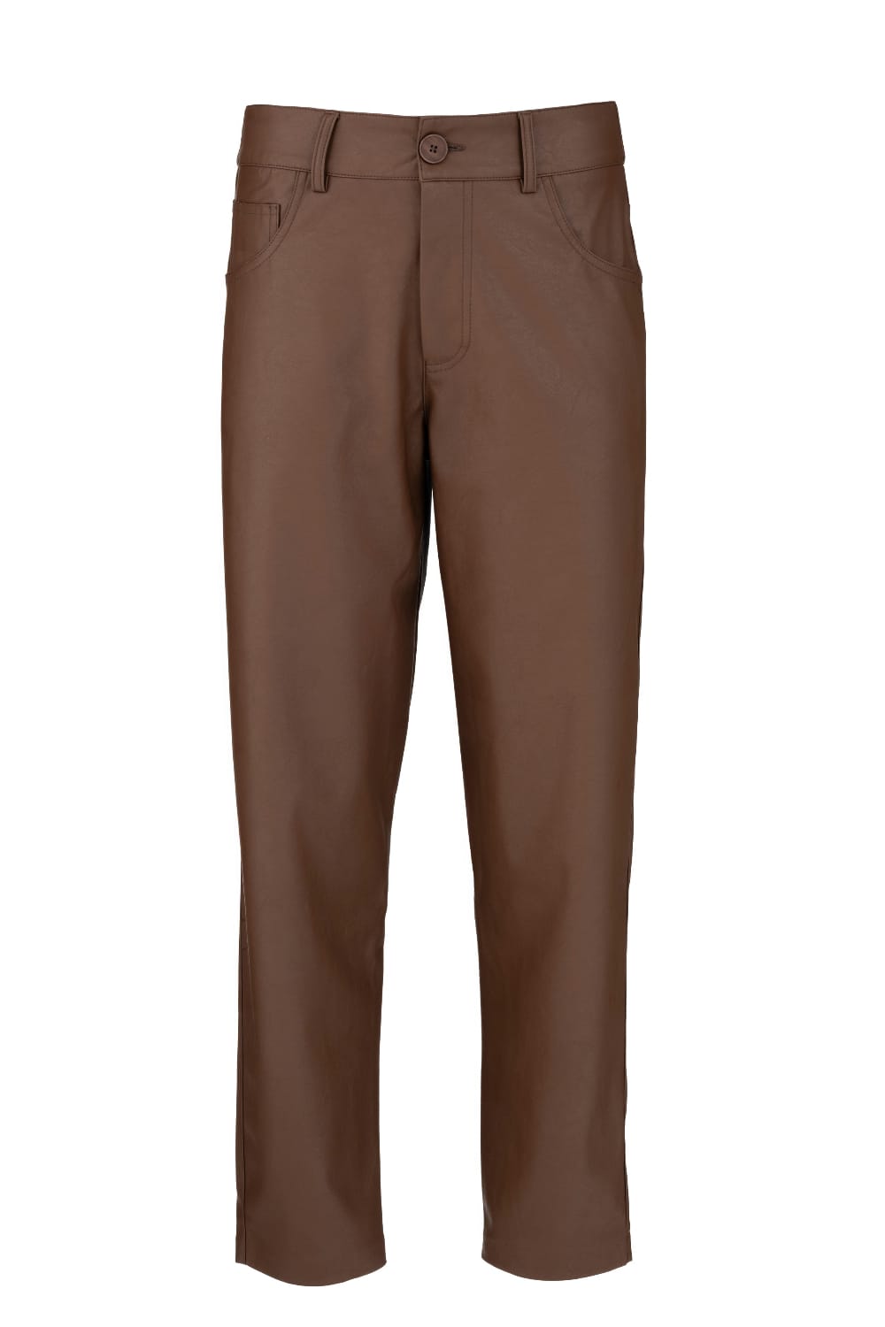 Philosophy Leather Regular Παντελόνι Καφέ TR44603