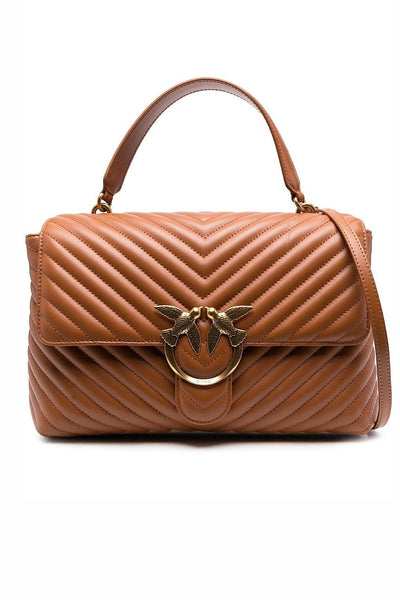Pinko Love Lady Chevron Quilted Camel Τσάντα 100042 A0GK L58Q