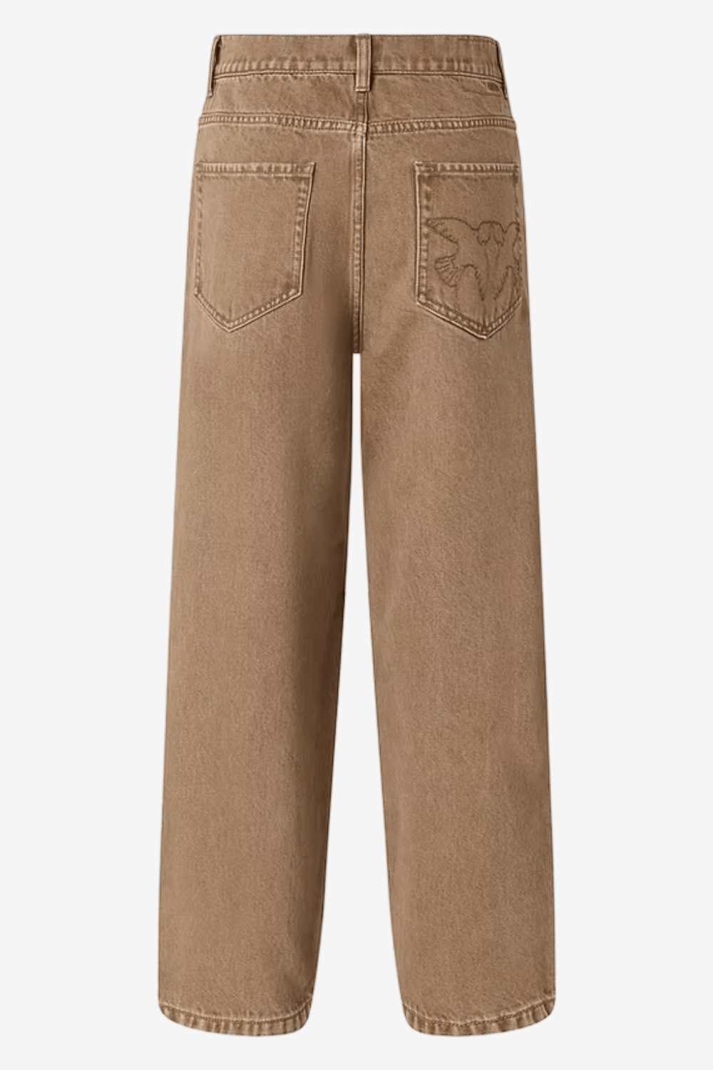 Pinko Estelle Barrel-Fit Bull Denim Trousers Beige 103857 A3JM C88