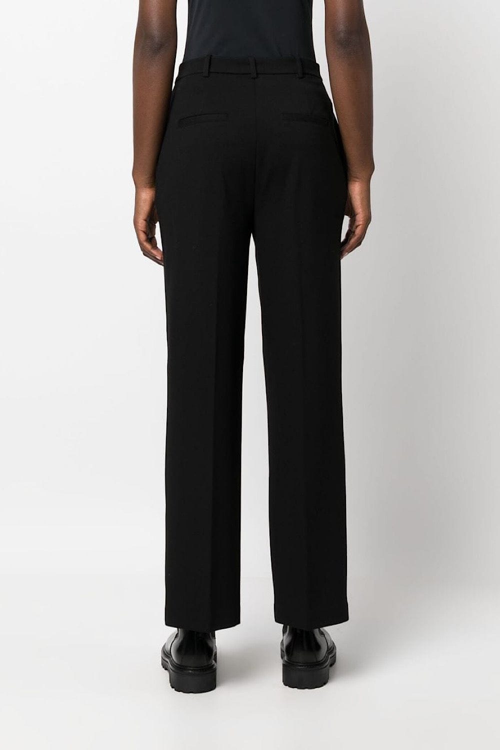 Pinko Pei High Waist Straight Pants Black 100255 A15M Z99