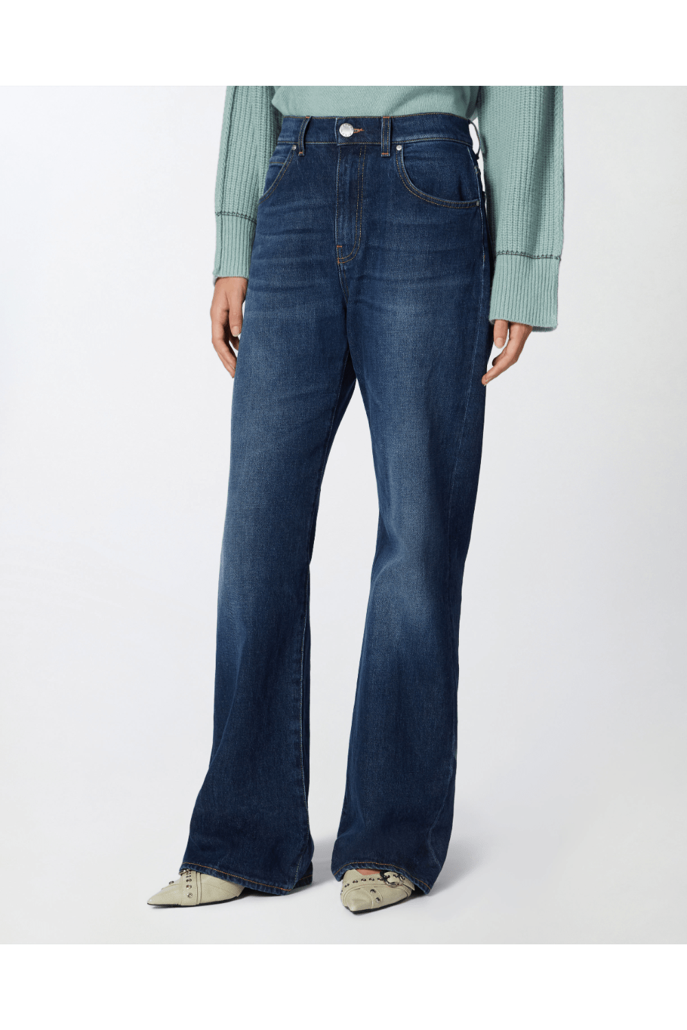 Pinko Wanda Wide Leg Jeans Vintage Blue 101733 A22J PJF