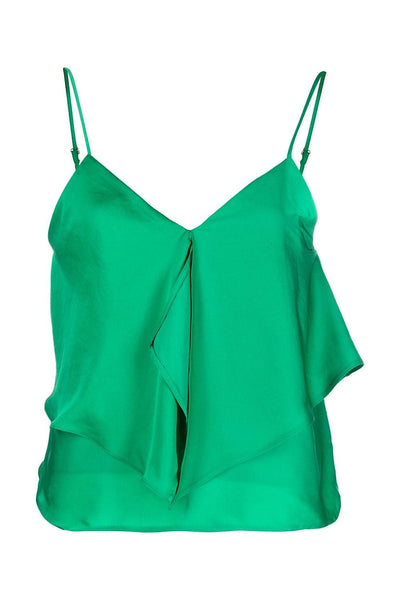 Pinko Tosato Draped Ruffle Cami Top Πράσινο 101070 A0NP X08