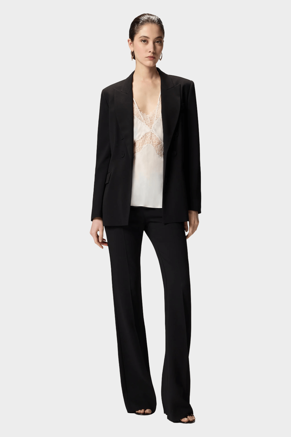 Pinko Lydia Τοπ σε Στυλ Lingerie με Δαντέλα Μπεζ 106623 A385 P97