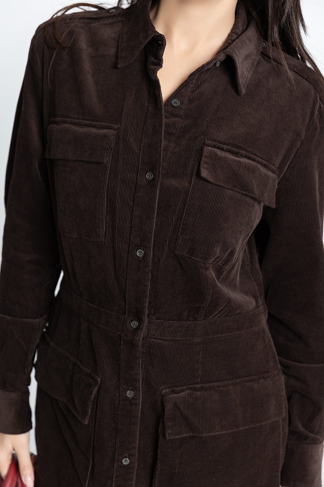 Polo Ralph Lauren Midi Cotton Corduroy Dress Brown 211972078001 –  beautycollection.gr