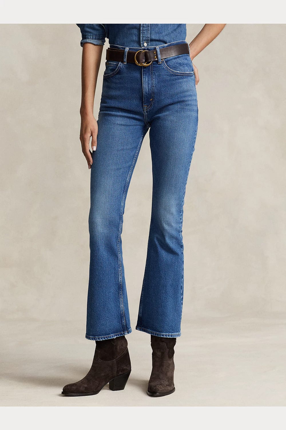 Polo Ralph Lauren Flare Crop Jean Pants Blue 211890140001