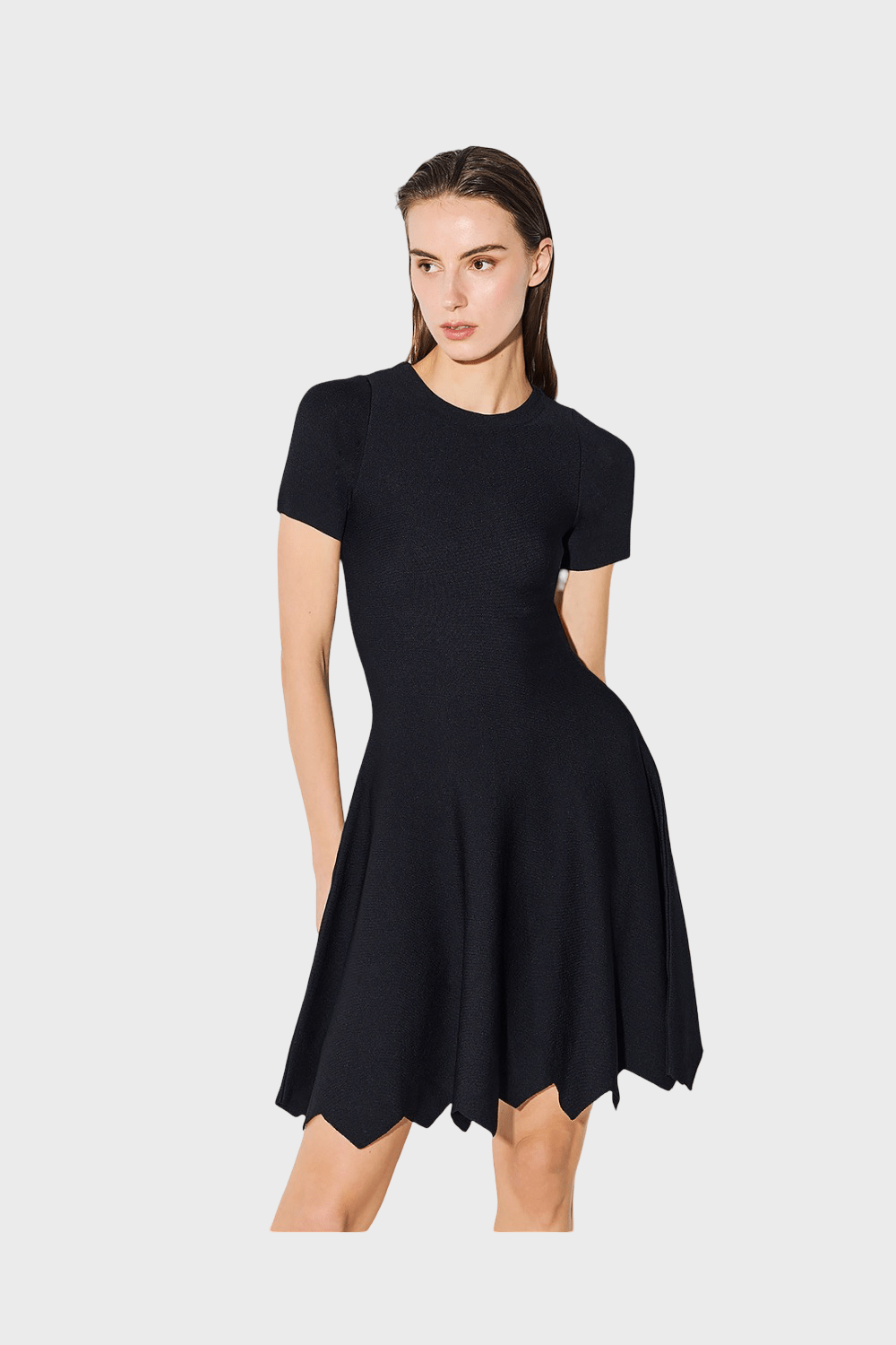 Tailor Made Mini Πλεκτό Φόρεμα Μαύρο TM0738