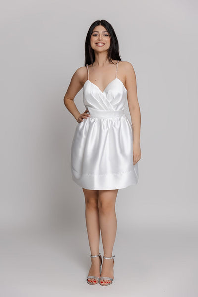 Tassos Mitropoulos Mozart Baloon Mini Φόρεμα Άσπρο TM31301