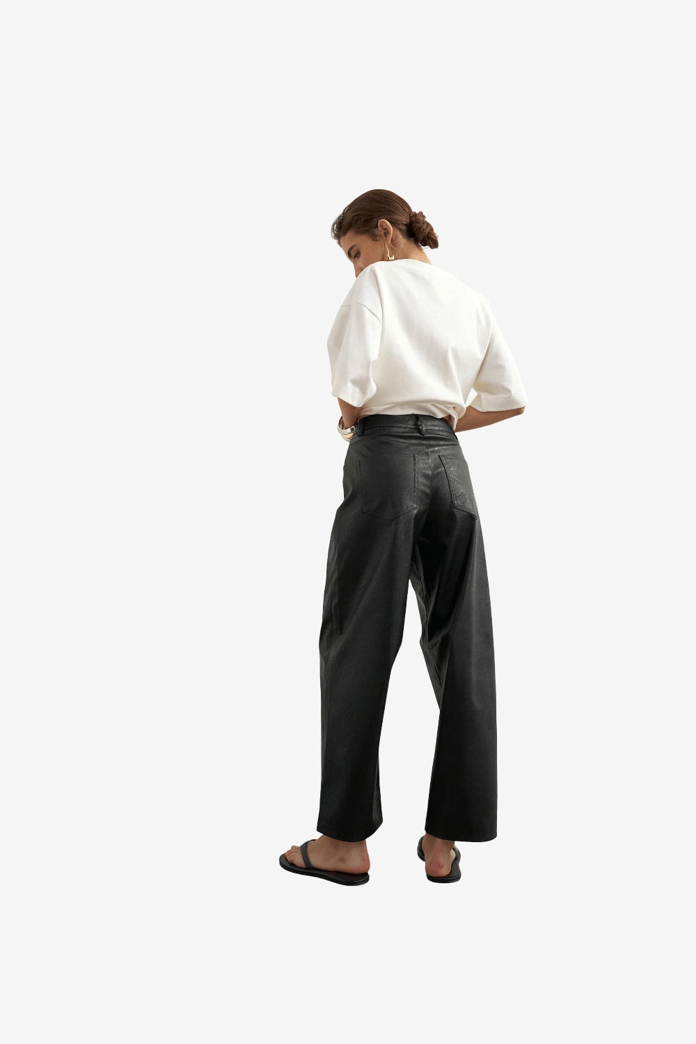 Topshop Talla Παντελόνι Barrel Μαύρο 31001550