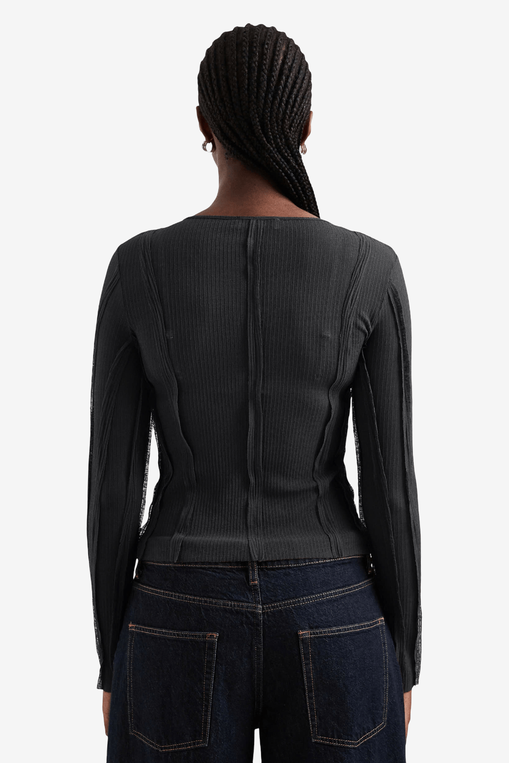 Topshop Belma Μακρυμάνικη Μπλούζα Μαύρη 31002221