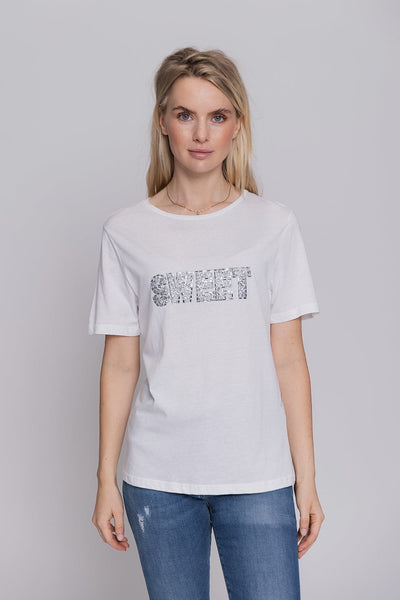 Twenty29 T-Shirt με Στρας Άσπρο 8980