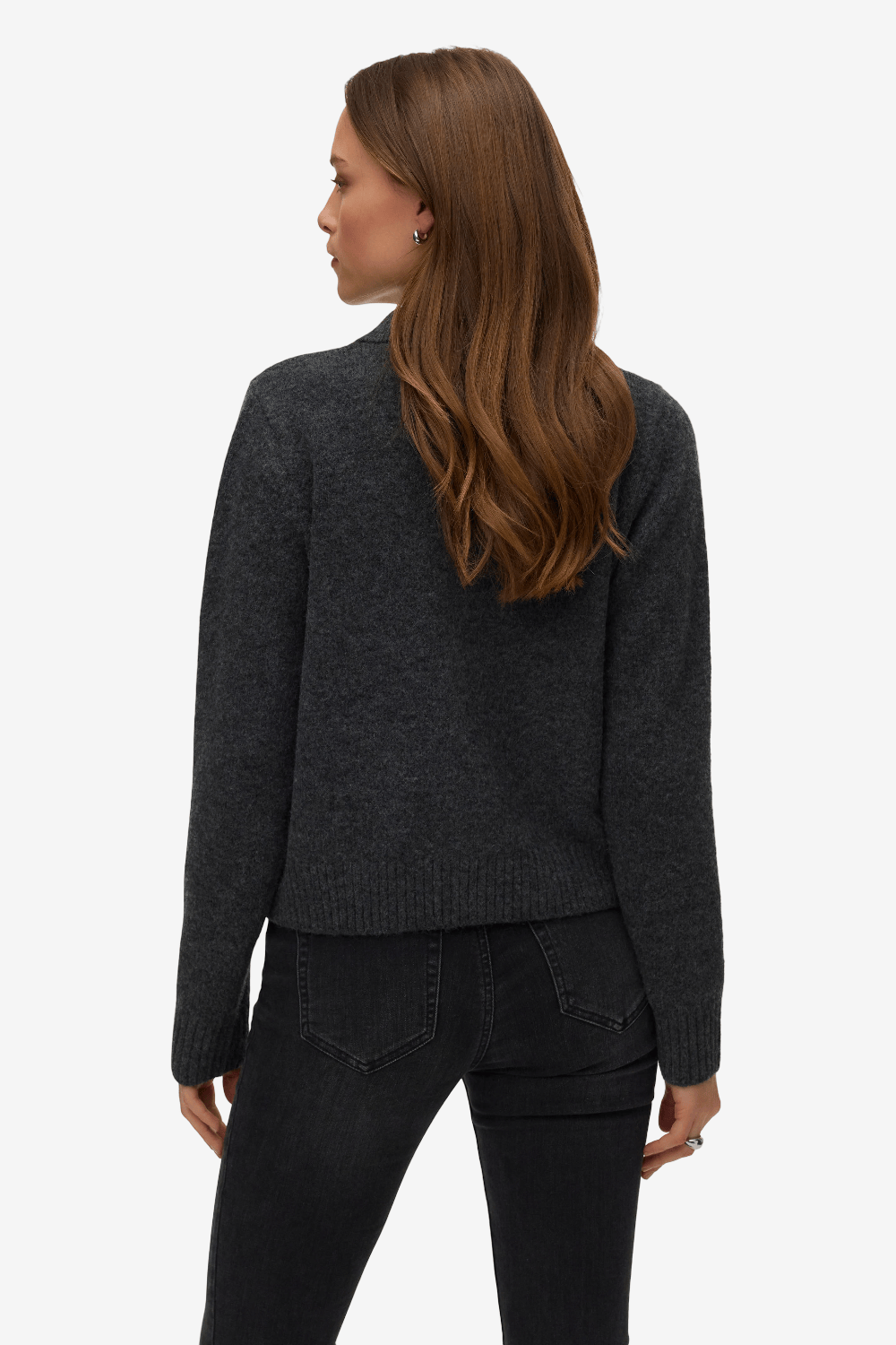 Vero Moda Cavallo Πλεκτη Ζακέτα με Γιακά Γκρι 10352570
