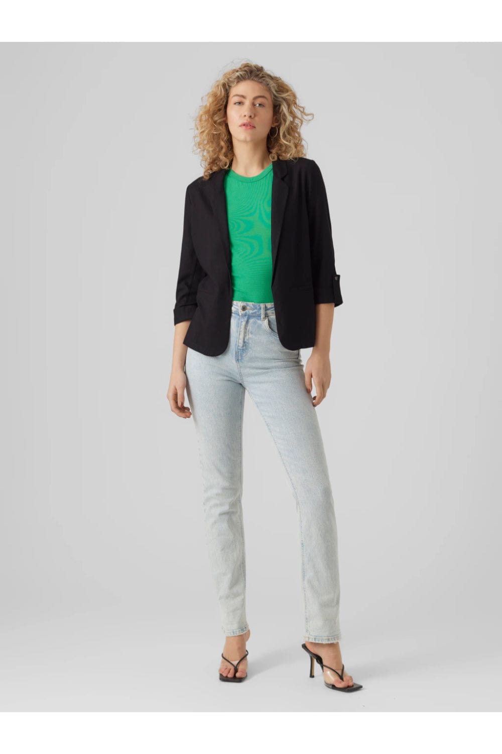 Vero Moda Jesmilo Σακάκι Λινό Μαύρο 10279700