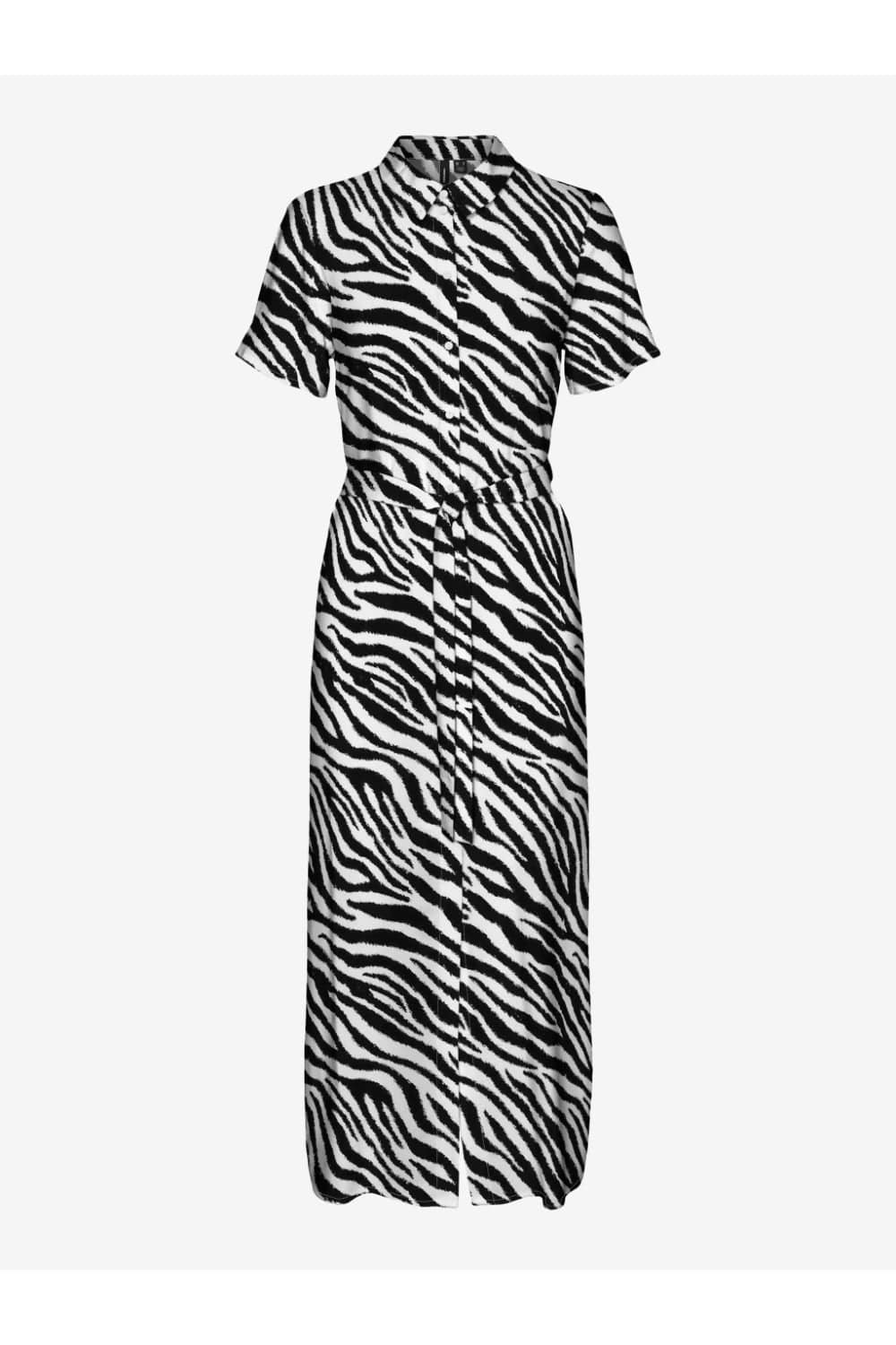 vero moda midi dress Vero Moda Midi Dress White/Black 10297365 – beautycollection.gr