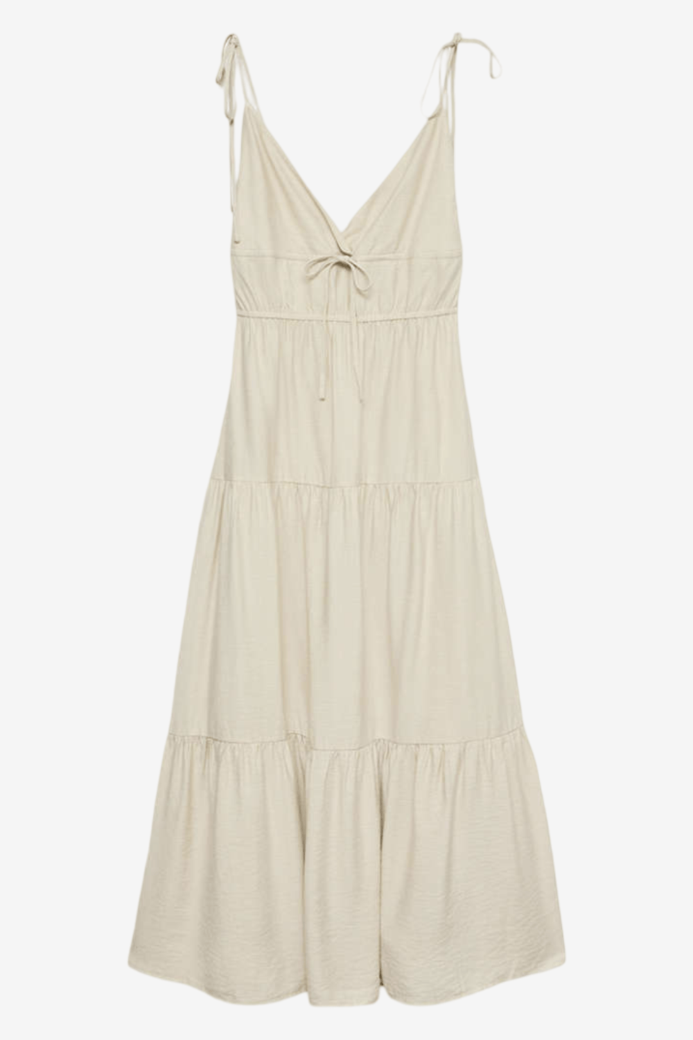 Vero Moda Thena Μακρύ Αμάνικο Φόρεμα Εκρού 10345603