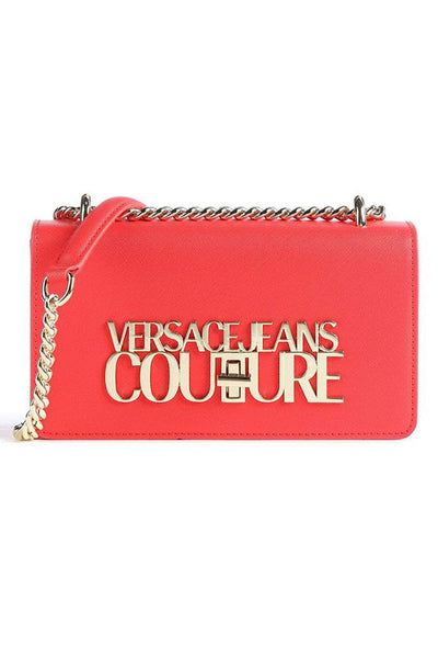 Versace Jeans Couture Logo-Embellished Faux-Leather Shoulder Τσάντα Κόκκινη 75VA4BL1 ZS467 514