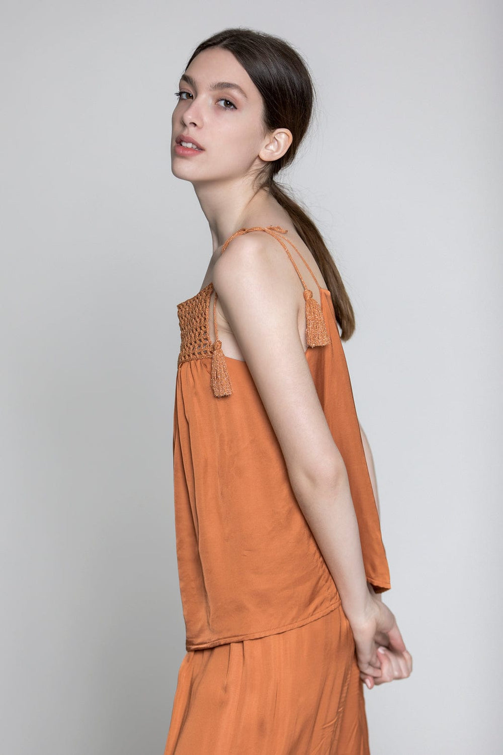 Aggel Αμάνικη Μπλούζα Peach SS11219