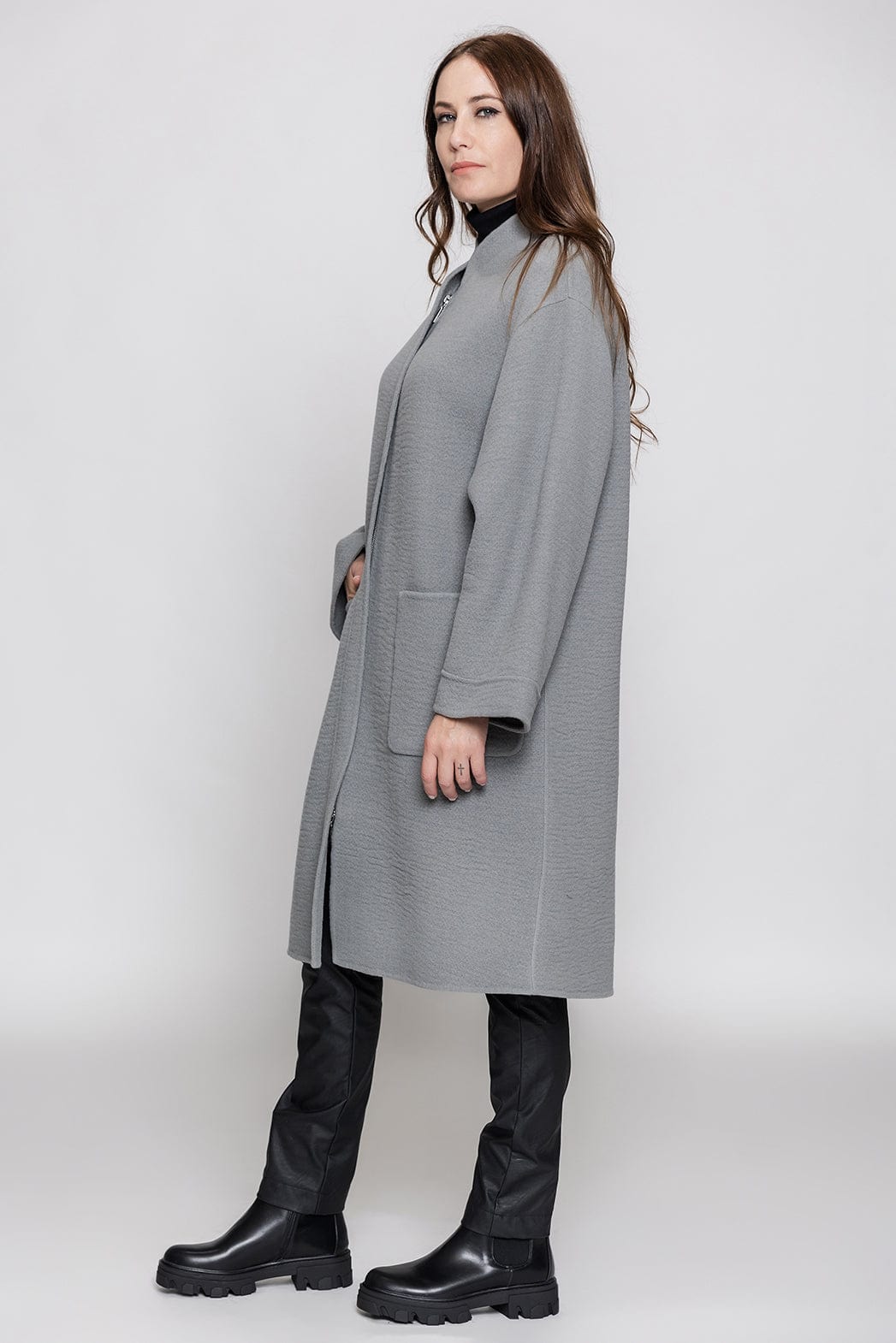 Emporio Armani Coat Gray H3NL2T C9912 526 beautycollection.gr