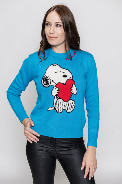 MC2 Saint Barth Snoopy print | Heart™ Special Edition Μπλούζα Σιέλ QUE0010 / 01245C