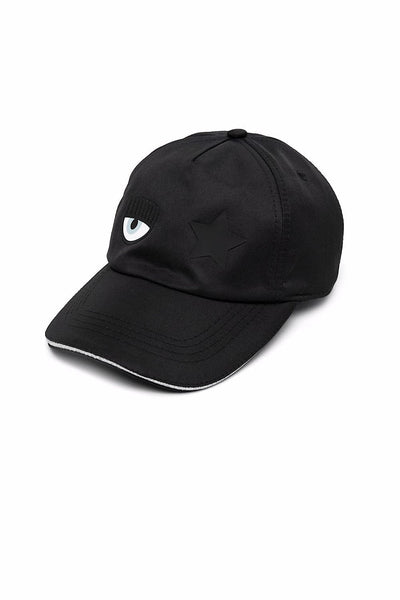 Chiara Ferragni Logo-Patch Baseball Καπέλο Μαύρο 72SBZK13ZS309 899