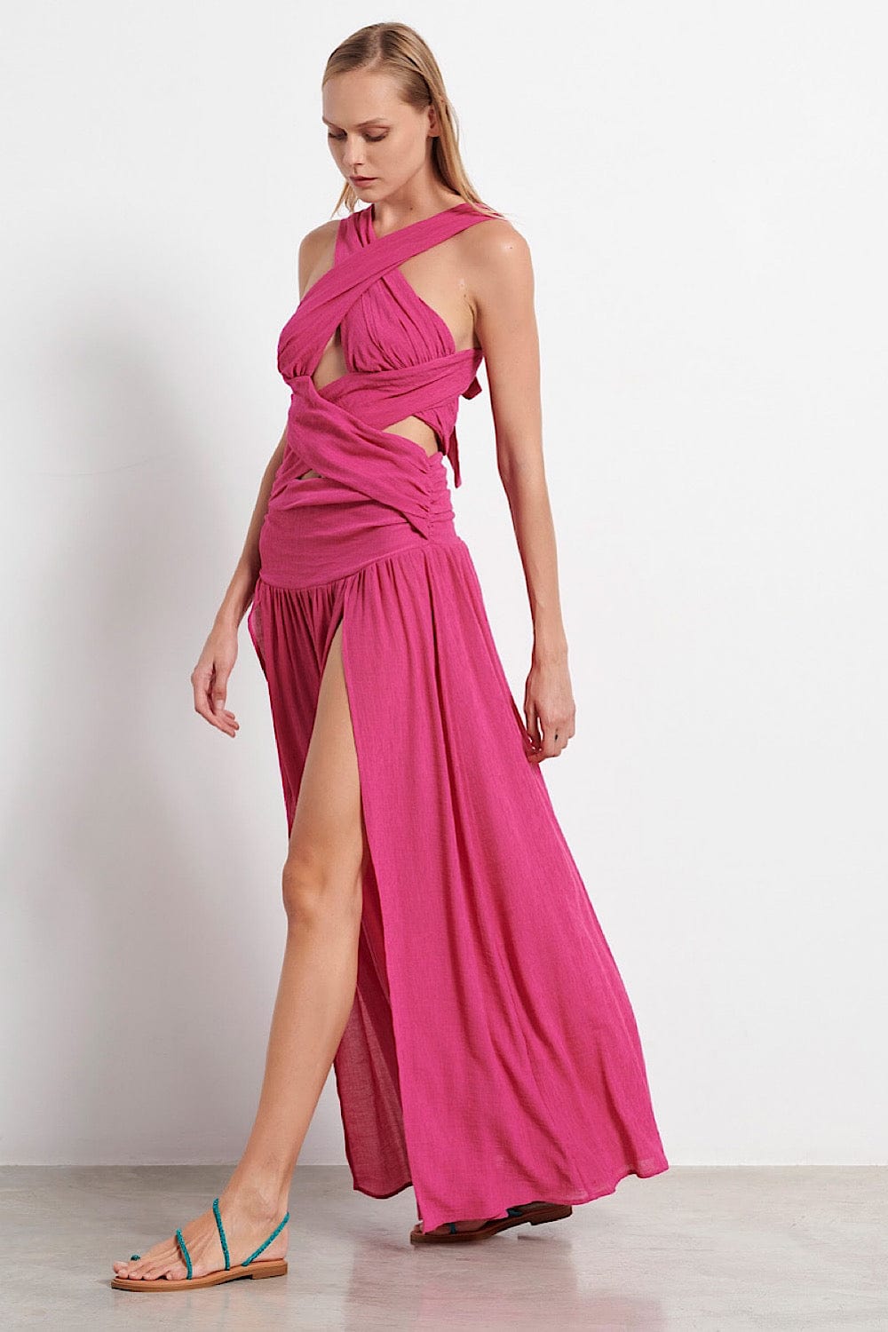 Christelle Nima Fuchsia Maxi Dress 21.12.2028C