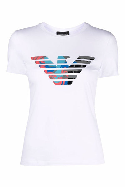 Patterned Oversize Eagle T-shirt Άσπρο 3L2T7N 2J07Z 0100