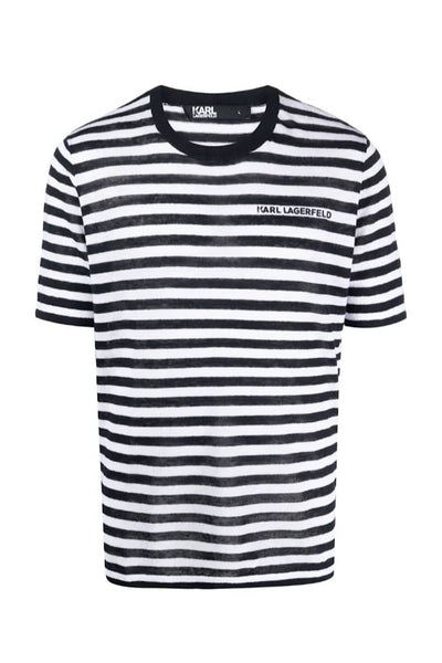 Karl Lagerfeld Ανδρικό T-Shirt Ριγέ Μπλε/Άσπρο 655035 532305 690