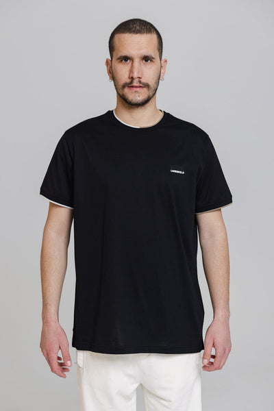 Karl Lagerfeld Ανδρικό T-Shirt Μαύρο 755001 521200