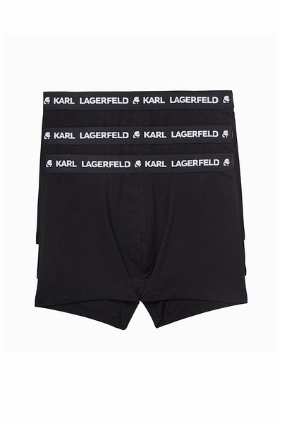 Karl Lagerfeld Karl Logo Monochrom Trunks- 3 Pack Μαύρα 211M2102