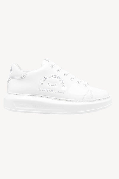 Karl Lagerfeld Rue St Guillaume Low-Top Leather Sneakers Άσπρα KL62539S