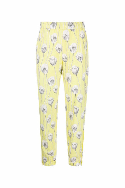 Kenzo Floral-Print Trousers Κίτρινο FC52PA0589S7 39