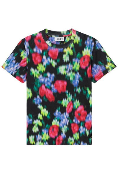 Kenzo 'Blurred Flowers' loose T-shirt 2TS927 4SB 99