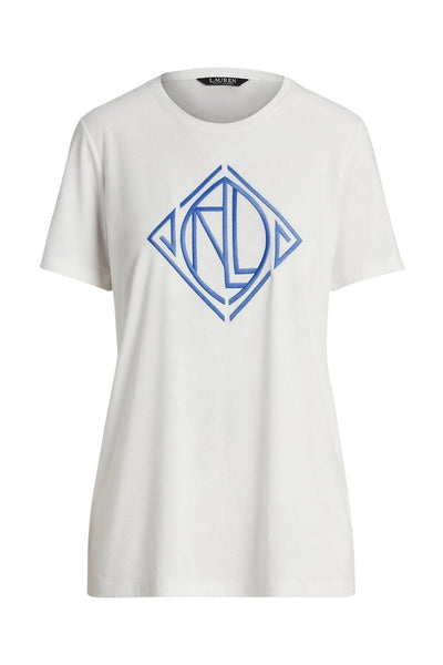 Lauren Ralph Lauren Logo Cotton Tshirt Άσπρο 200898503001