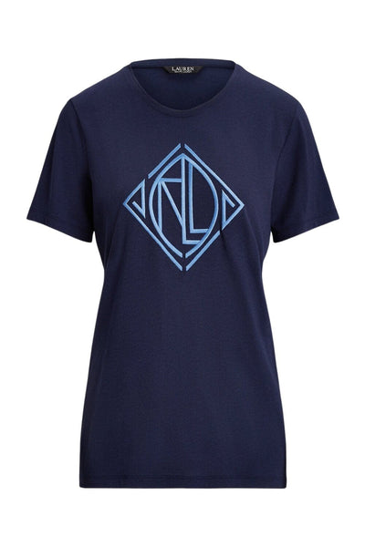Lauren Ralph Lauren Logo Cotton Tshirt Μπλε 200898503003
